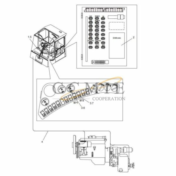Kalmar automatic gear shift spare parts for reach stacker