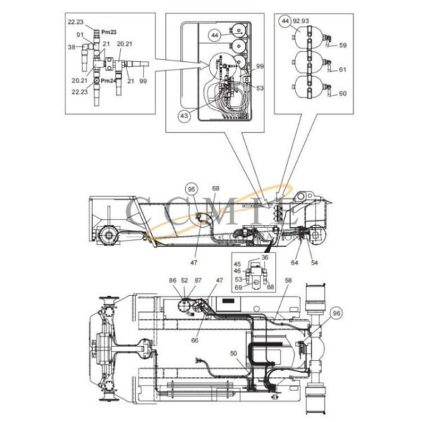 Kalmar brake equipment spare parts for reach stacker KV03–0136