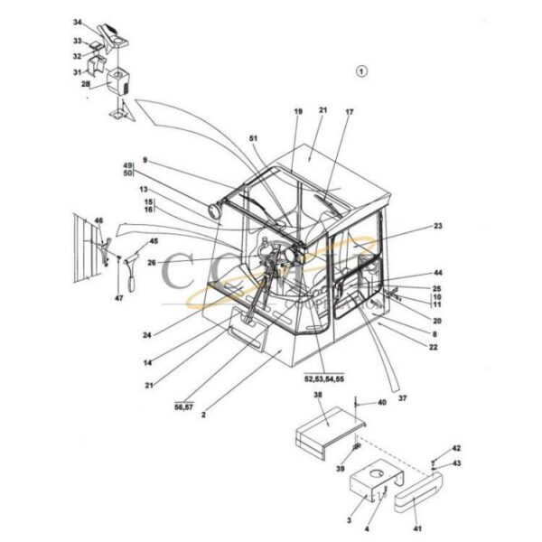 Kalmar cabin spare parts for reach stacker