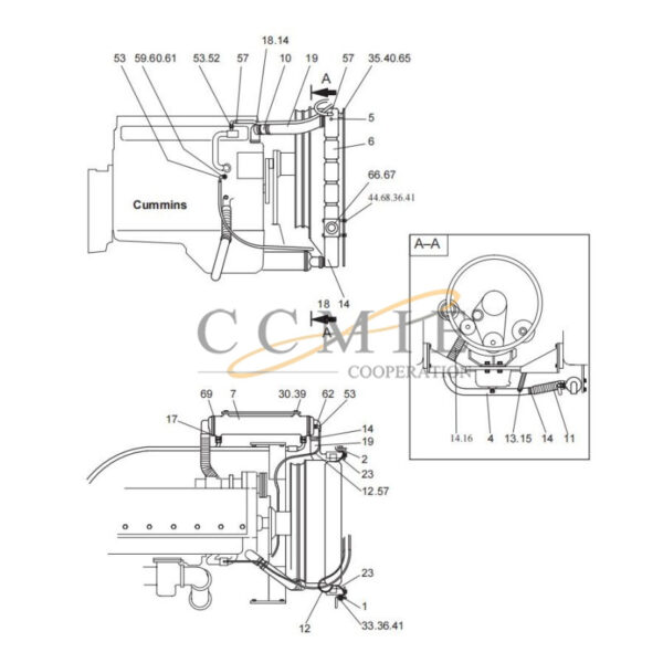 Kalmar reach stacker cooling system spare parts