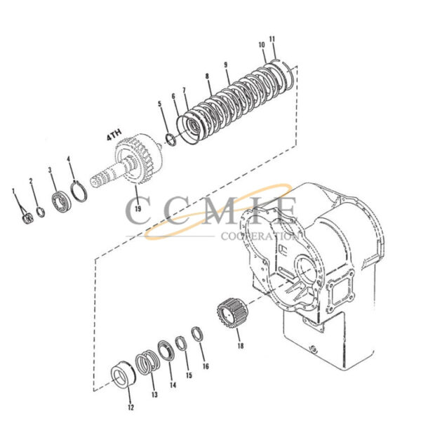 Kalmar clutch shaft spare parts for reach stacker KV01–0103
