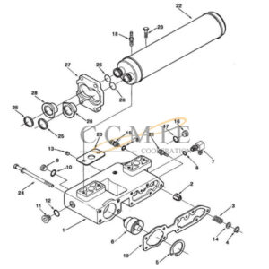 Kalmar spare parts oil cooler for reach stacker