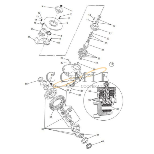 Kalmar reach stacker differential drive shaft spare parts