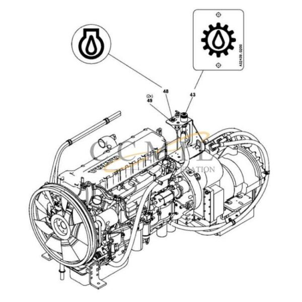 A49547.0100 A52874.0100 Volvo TAD1250VE-TE32418 for Kalmar