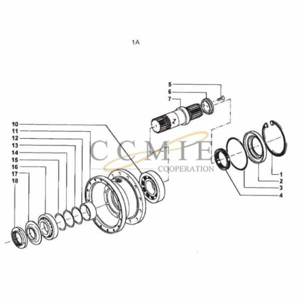 Kalmar reach stacker planet transmission assembly spare parts