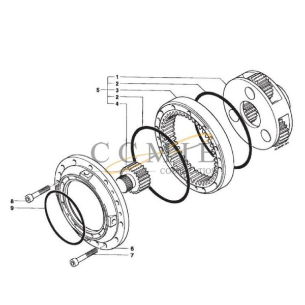 Kalmar reach stacker planet transmission spare parts