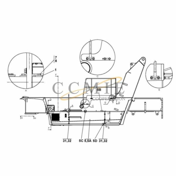 A47918.0100 A49814.0100 fuel tank Kalmar reach stacker parts
