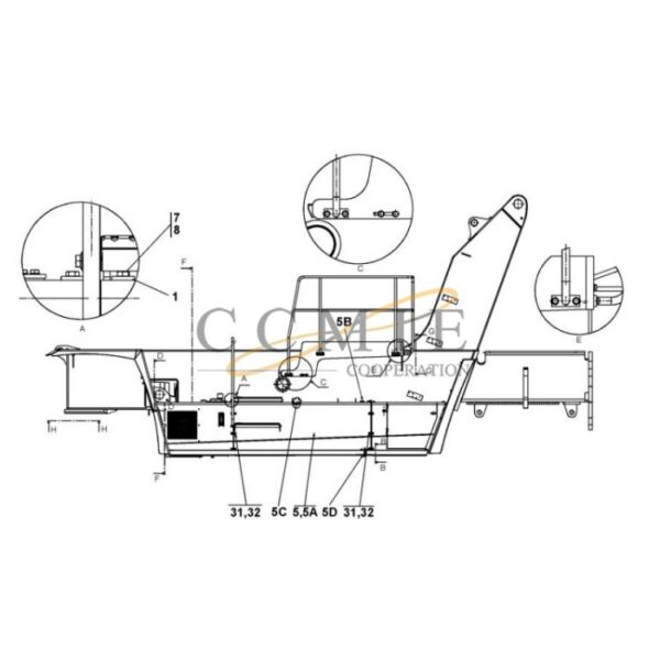 A44499.0200 A46163.0200 fuel tank Kalmar reach stacker parts