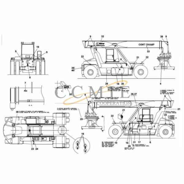 Kalmar A42145.0100 sign chassis and spare parts