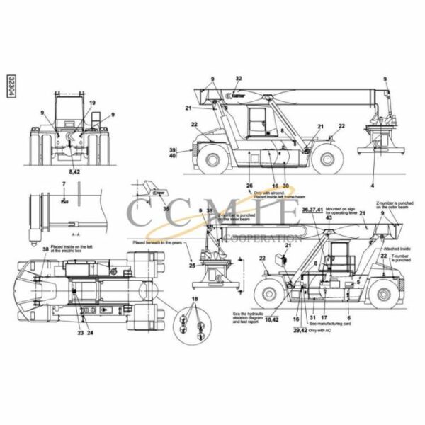 Kalmar A46233.0200 sign chassis and spare parts