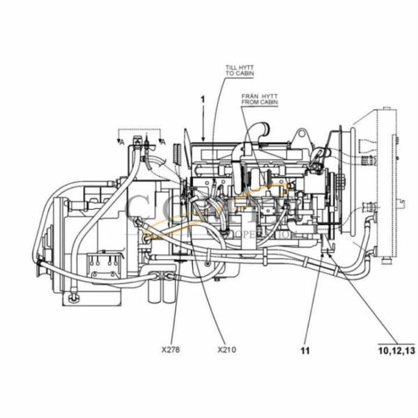 Reach stacker engine A40300.0900 Cummins QSM11-TE32418