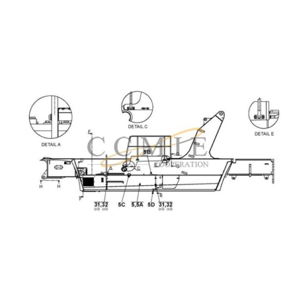A51283.0400 A51283.0500 fuel tank reach stacker spare parts