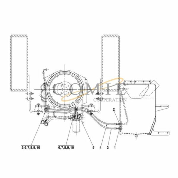 A41669.0200 fuel system QSM11 Kalmar reach stacker parts