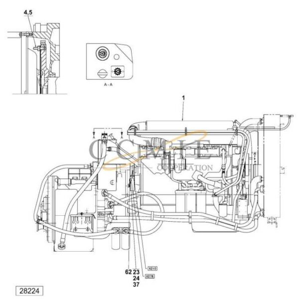 A41665.0100 Volvo TWD1240VE-TE32418 engine parts