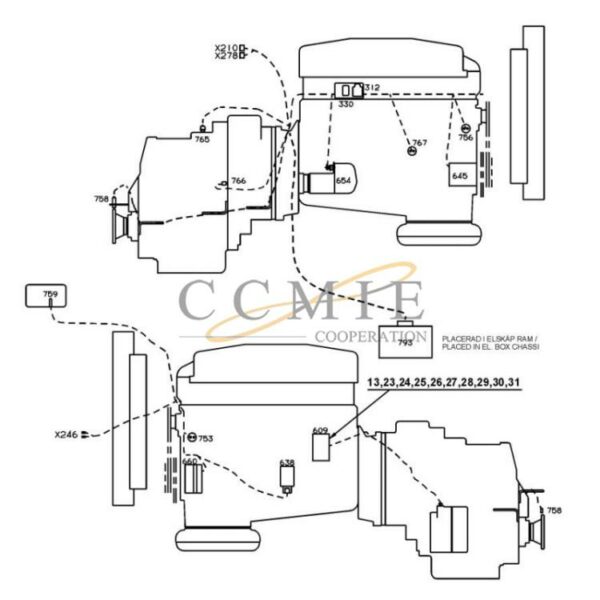 A44132.0100 Elinstal. drivetrain reach stacker spare parts