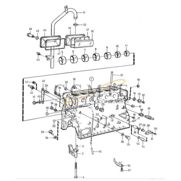 920871.0079 engine spare parts cylinder block TWD1031VE reach stacker
