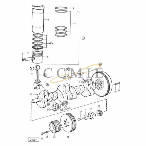 Crank mechanism 920871.0079 engine spare parts