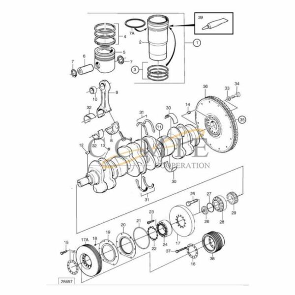 Crank mechanism 920871.0073 engine spare parts