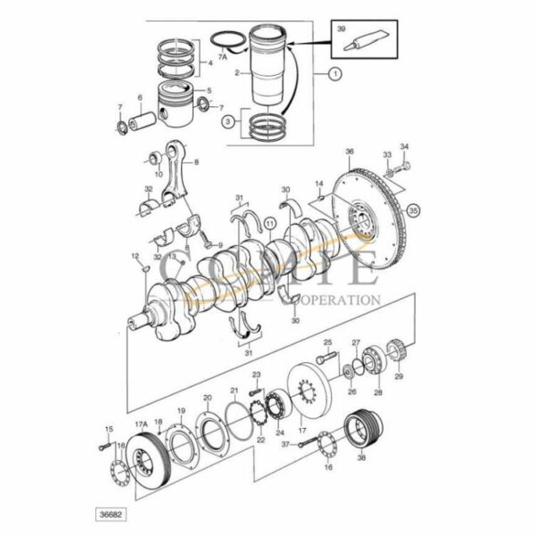 Crank mechanism 920871.0112 engine spare parts