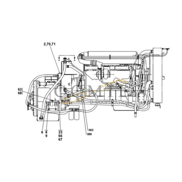 Kalmar reach stacker Volvo TE32418-16 transmission parts