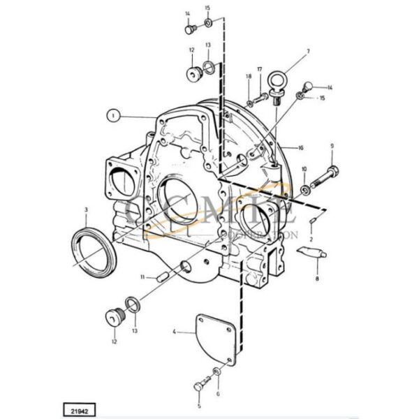 Flywheel housing 920871.0079 engine spare parts