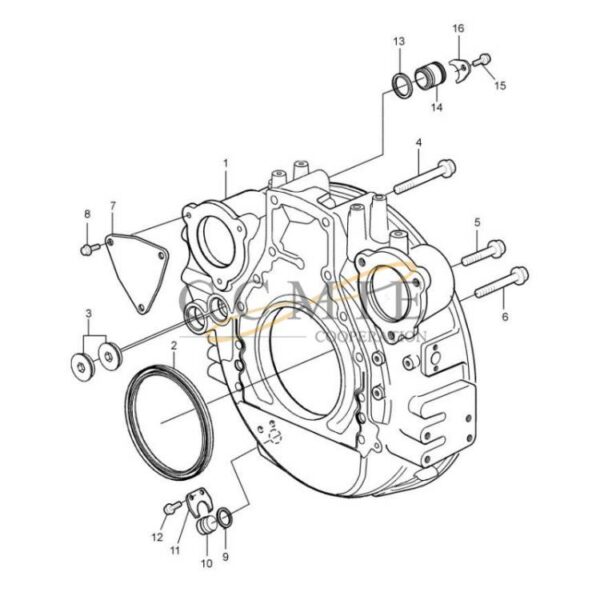 Flywheel housing 920871.0112 engine spare parts