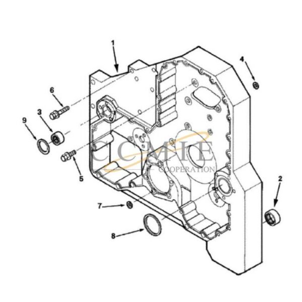 Timing gear housing 922784.0024 engine spare parts