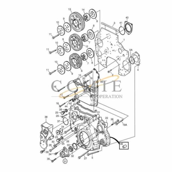 Camshaft transmissions housing Kalmar reach stacker spare parts