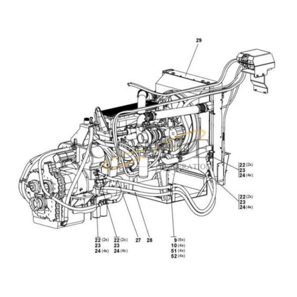 Kalmar A49718.0200 QSM11 radiator spare parts