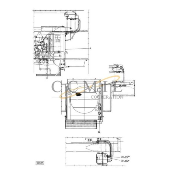 Kalmar A40890.0500 QSM11 radiator spare parts