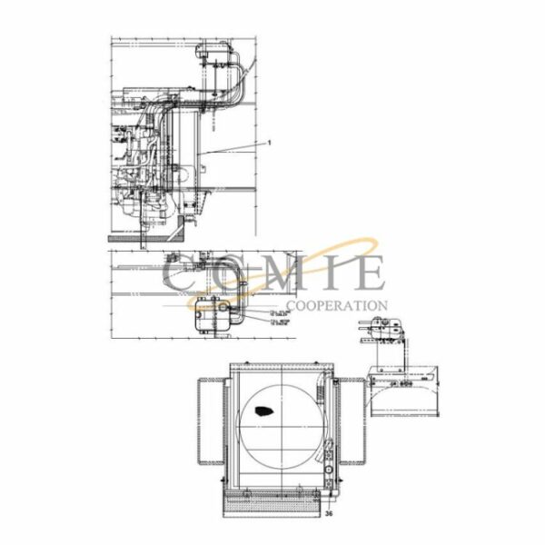 Kalmar A43702.0100 TWD1240VE radiator spare parts