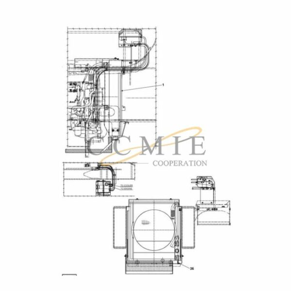 Kalmar A52945.0100 TWD1240VE radiator spare parts