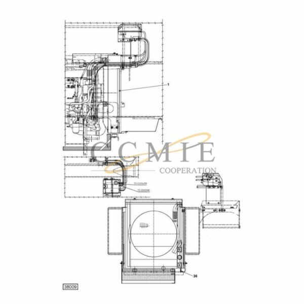 Kalmar A52945.0200 TWD1240VE radiator spare parts