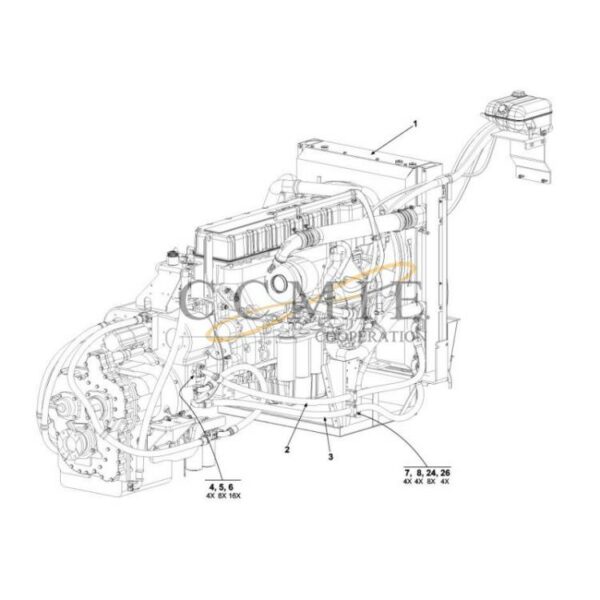Kalmar A49718.0100 TAD1250VE radiator spare parts