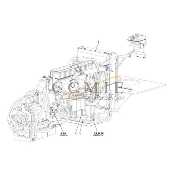 Kalmar A49718.0300 TAD1250VE radiator spare parts