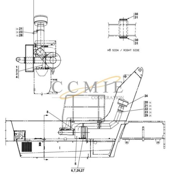 A42872.0400 air cleaning system reach stacker parts