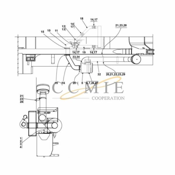 A42872.0700 air cleaning system reach stacker parts