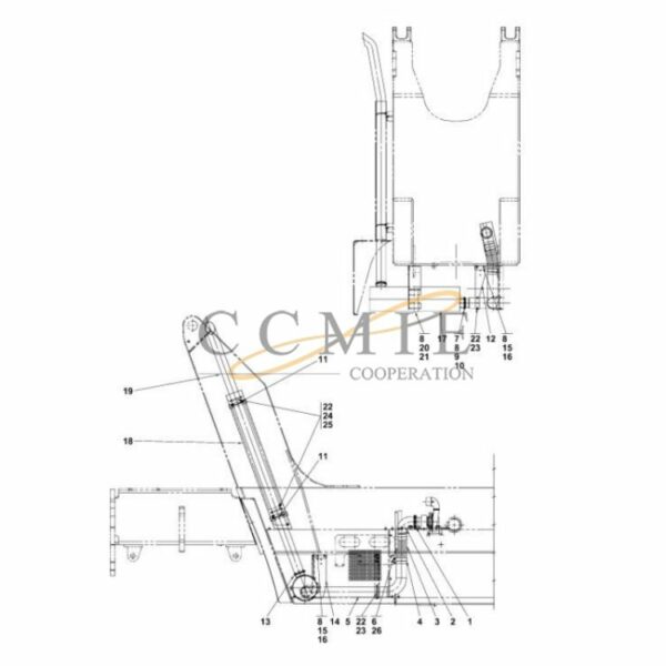 A41667.0200 exhaust system QSM11 reach stacker parts