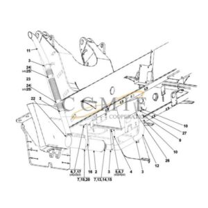 A49715.1000 exhaust system QSM11 reach stacker parts