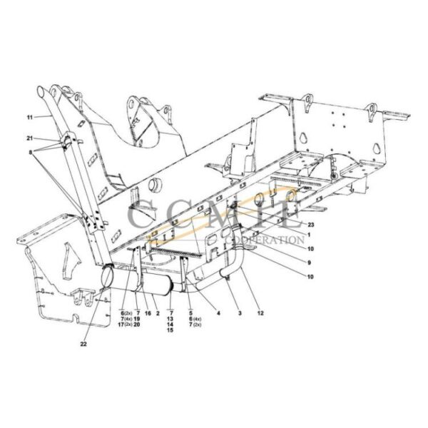 A45887.0100 exhaust system TWD1240VE reach stacker parts