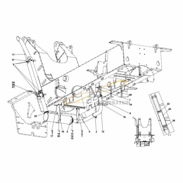 A45887.0300 exhaust system TWD1240VE reach stacker parts