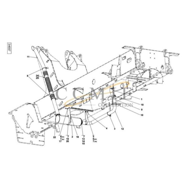A48411.0200 exhaust system TWD1240VE reach stacker parts