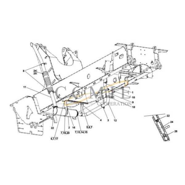 A43520.0200 exhaust system TWD1240VE reach stacker parts