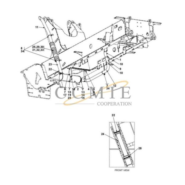 A49715.0500 exhaust system TAD1250VE reach stacker parts