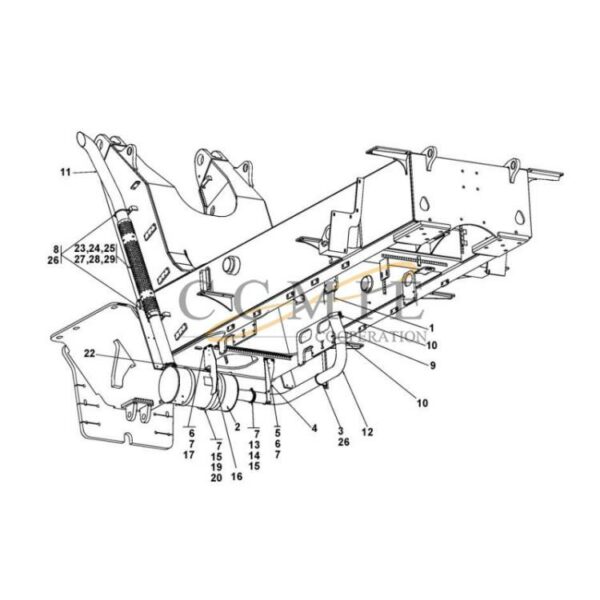 A49715.0600 exhaust system TAD1250VE reach stacker parts