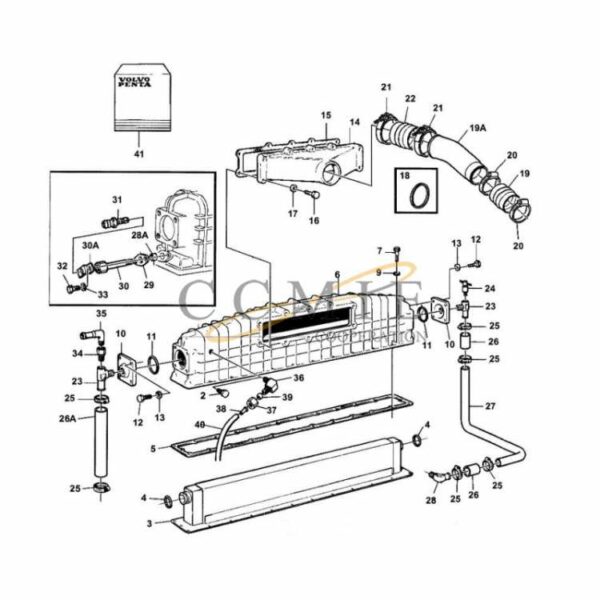 Kalmar reach stacker spare parts intercooler