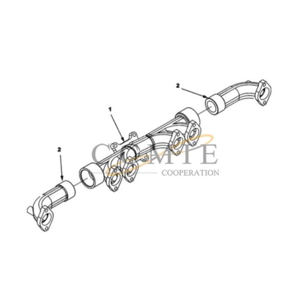 Exhaust manifold QSM11 922784.0024 engine parts