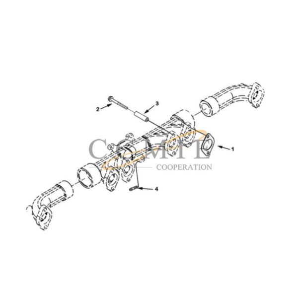 Mounting exhaust manifold 922784.0024 engine parts