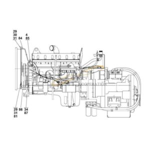 Cummins QSM11-TE32418 cooling system reach stacker parts