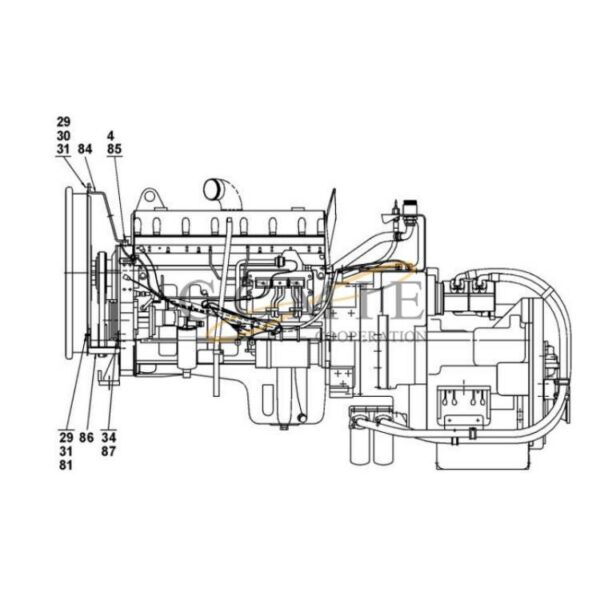 Cummins QSM11-TE32418 A40300.0400 reach stacker parts